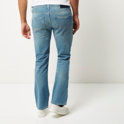 Mid blue wash Clint bootcut jeans